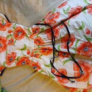 Floral Dress with Orange Poppies
